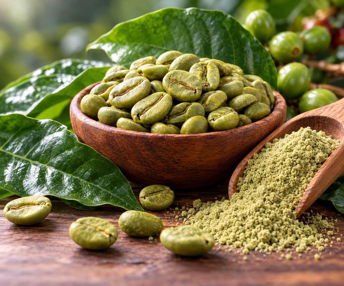 Green coffee beans